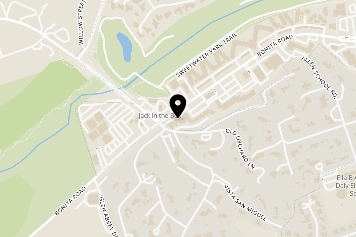 Map showing the location of Lil Alex BBQ on 4020 Bonita Rd in Bonita